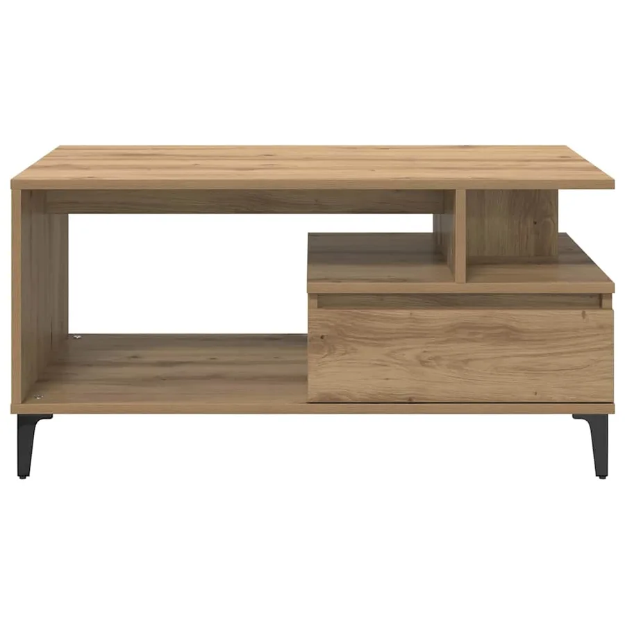 Table basse Chêne artisanal 90 x 49 x 45 cm Bois d'ingénierie - 6