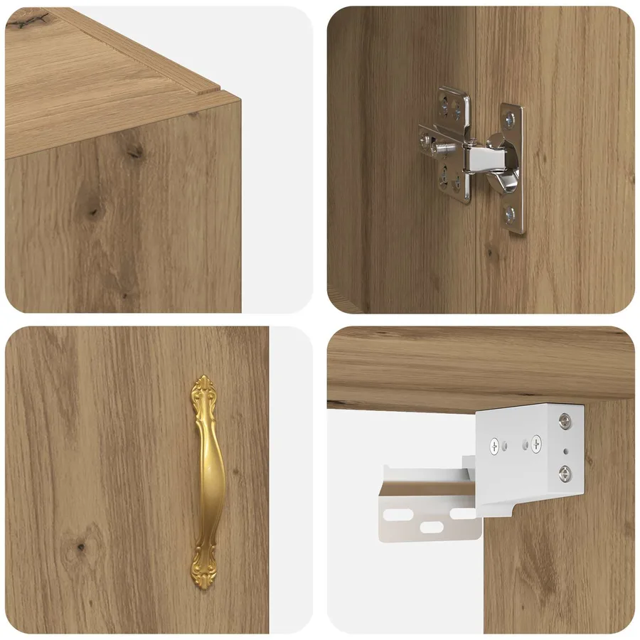 Armoire Murale 2 pcs Chêne artisanal 69,5 x 34 x 90 cm - 8