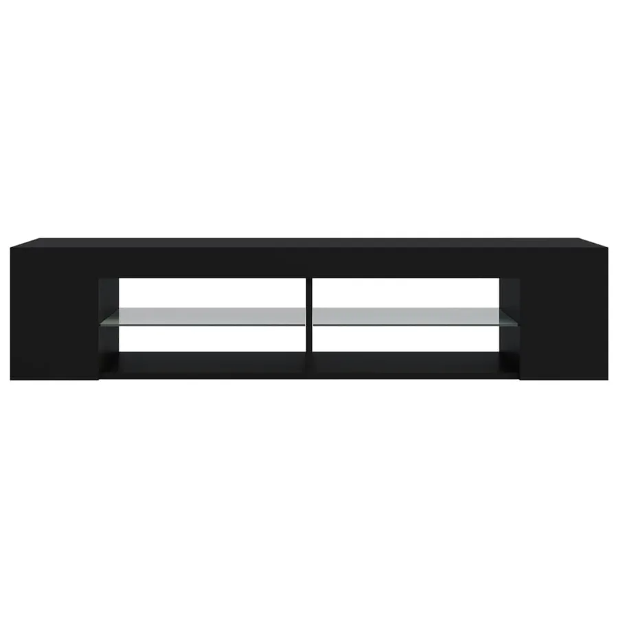Meuble TV avec lumières LED noir 135x39x30 cm - 8