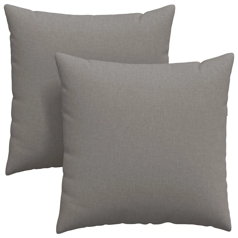 Coussins de canapé 2 pcs Taupe 80 x 80 cm tissu - 2