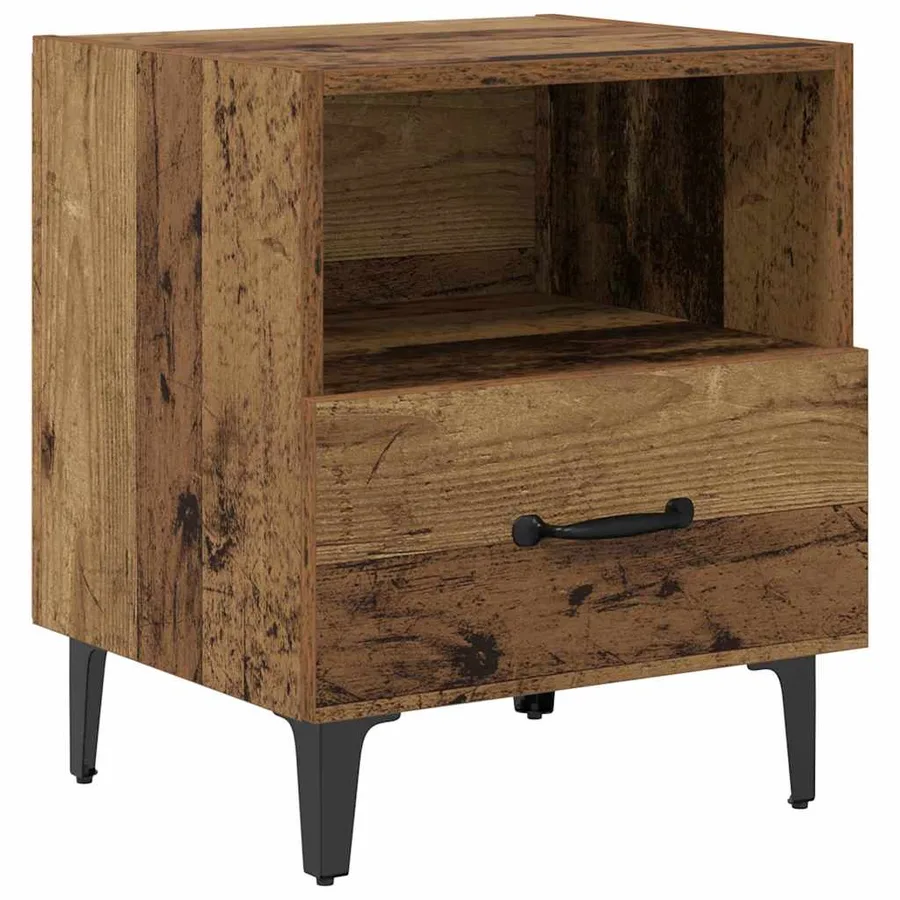 Cabinet de chevet 2 pcs Bois ancien 40 x 35 x 47.5 cm - 6