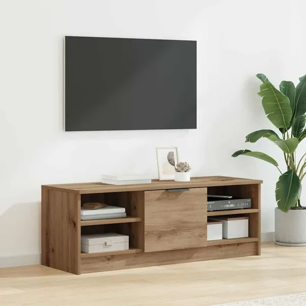Meuble TV 102 x 35 x 36,5 cm Chêne artisanal Bois d'ingénierie