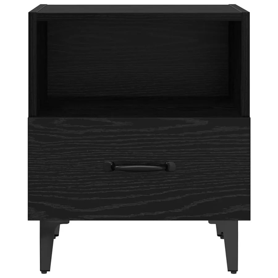 Cabinet de chevet avec tiroir Chêne noir 40 x 35 x 47.5 cm - 6