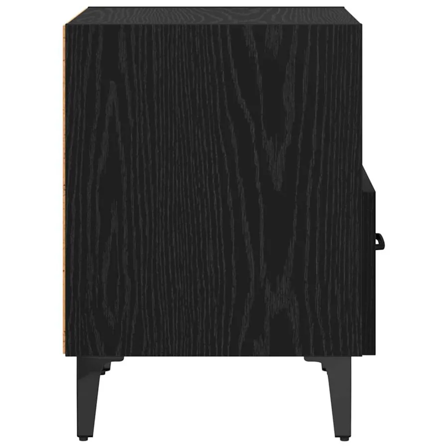 Cabinet de chevet avec tiroir Chêne noir 40 x 35 x 47.5 cm - 7