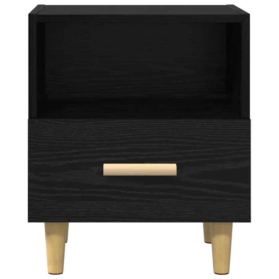 Cabinet de chevet Chêne noir 40 x 35 x 47 cm Bois d'ingénierie - 6