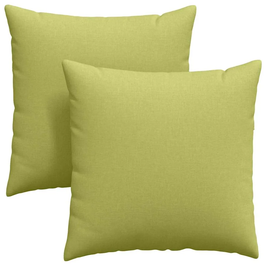 Coussins de canapé 2 pcs Vert clair 80 x 80 cm tissu - 2