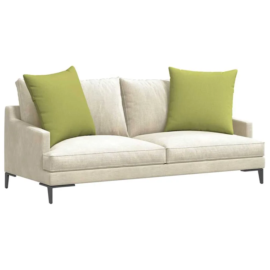 Coussins de canapé 2 pcs Vert clair 80 x 80 cm tissu - 3
