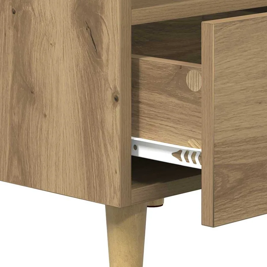 Cabinet de chevet Chêne artisanal 40 x 35 x 47 cm - 9