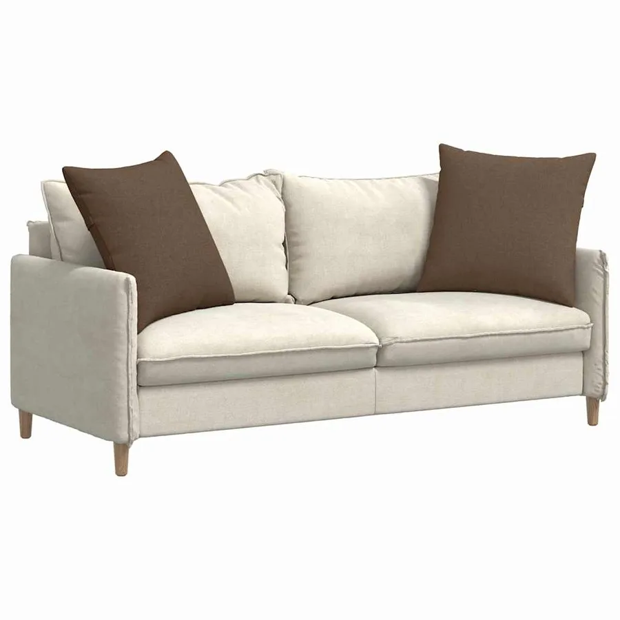Coussins de canapé 2 pcs Marron 80 x 80 cm tissu - 3