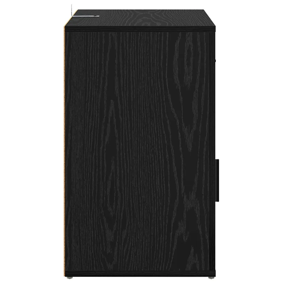 Cabinet de chevet Chêne noir 35 x 50 x 60 cm Bois d'ingénierie - 7