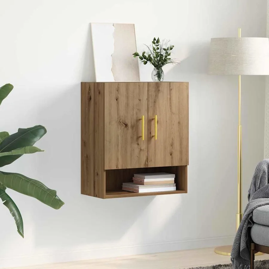 Meuble mural 60 x 31 x 70 cm Bois d'ingénierie chêne artisanal - 4
