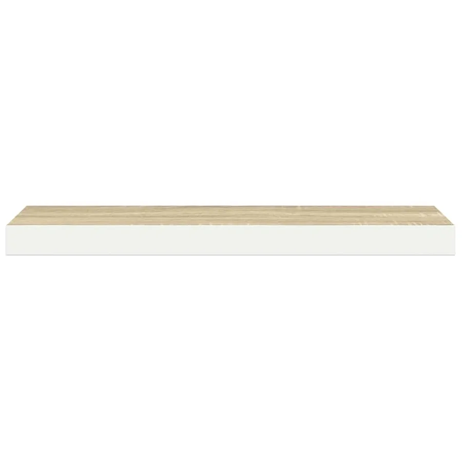 Étagères flottantes 2 pcs Chêne et blanc 90x23,5x3,8 cm MDF - 7