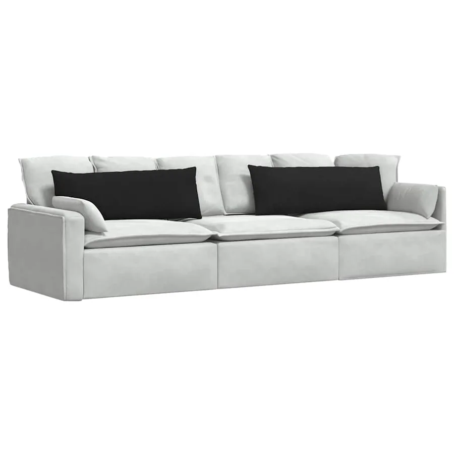 Coussins de canapé 2 pcs Noir 120 x 40 cm tissu - 3