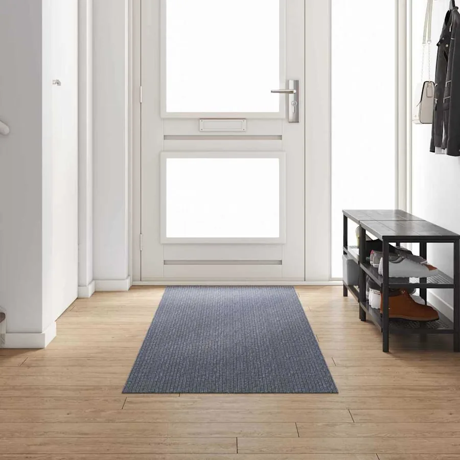 Tapis Couloir Gris clair 80 x 300 cm tissu