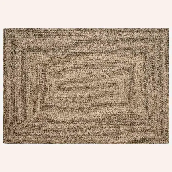 Tapis de surface Naturel et noir 240 x 340 cm Jute