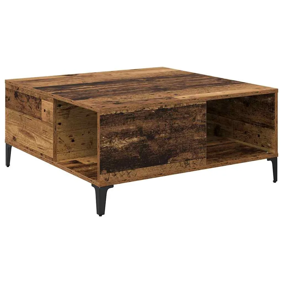 Table basse Bois Ancien 80 x 80 x 36,5 cm Bois d'ingénierie - 2