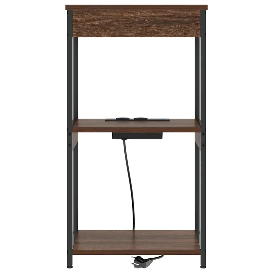 Cabinet de chevet Chêne brun 41 x 31 x 76 cm Bois d'ingénierie - 5