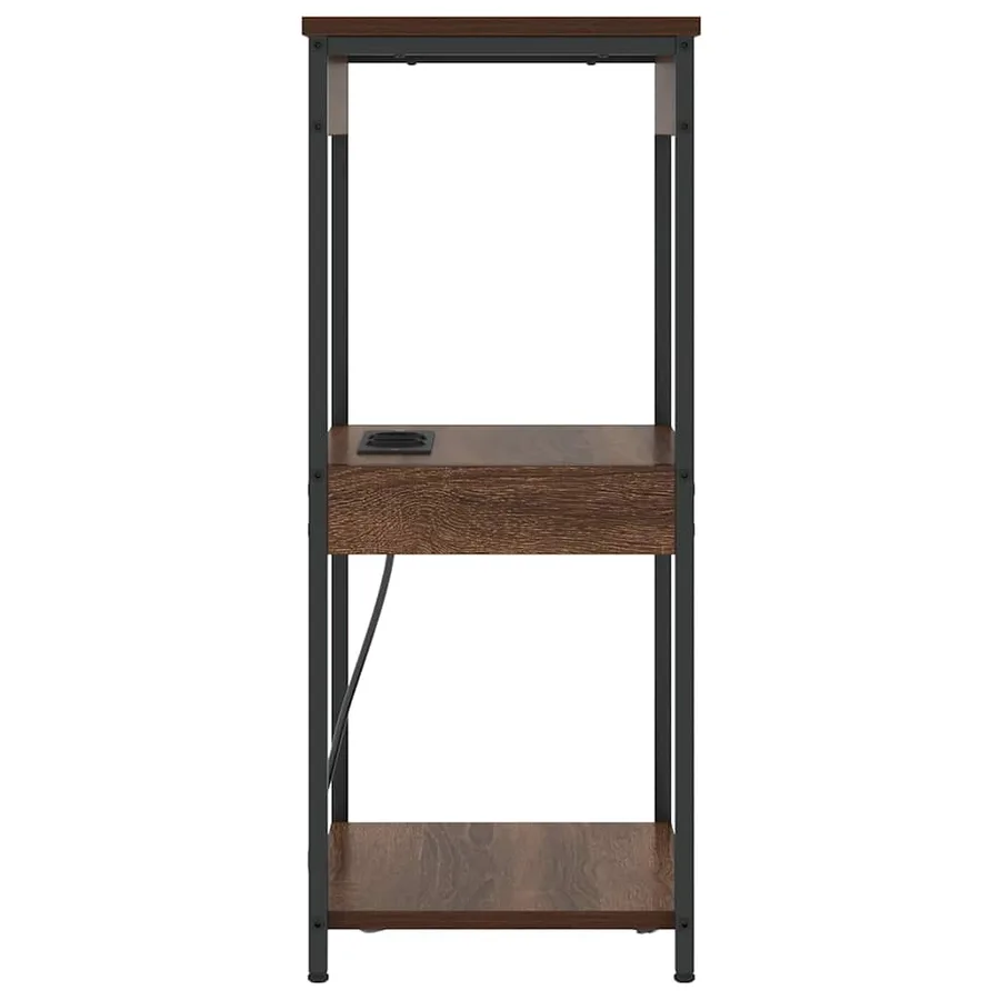 Cabinet de chevet Chêne brun 41 x 31 x 76 cm Bois d'ingénierie - 6