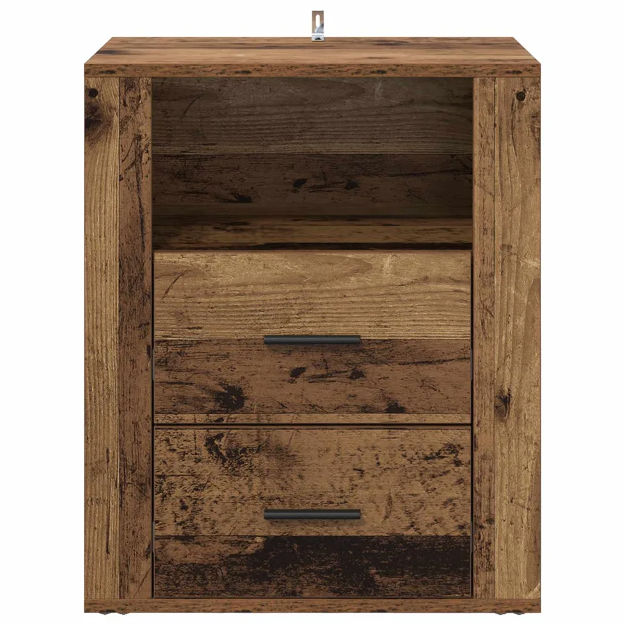 Cabinet de chevet Bois ancien 35 x 50 x 60 cm Bois d'ingénierie - 6