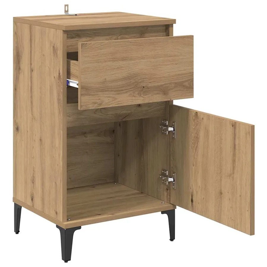 Cabinet de chevet Chêne artisanal 40 x 35 x 70 cm - 5