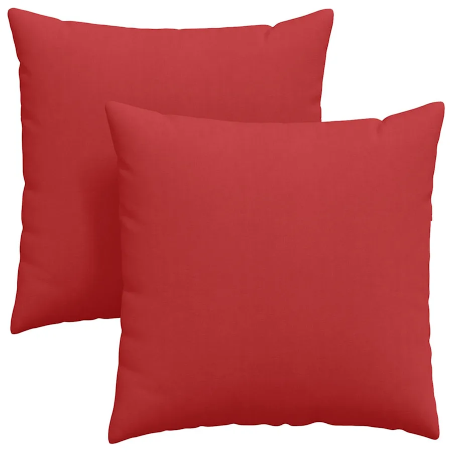 Coussins de canapé 2 pcs Rouge 80 x 80 cm tissu - 2