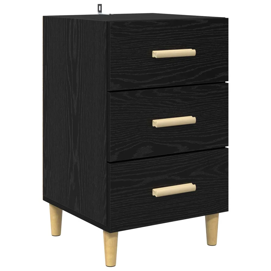 Cabinet de chevet Chêne noir 40 x 40 x 66 cm Bois d'ingénierie - 2