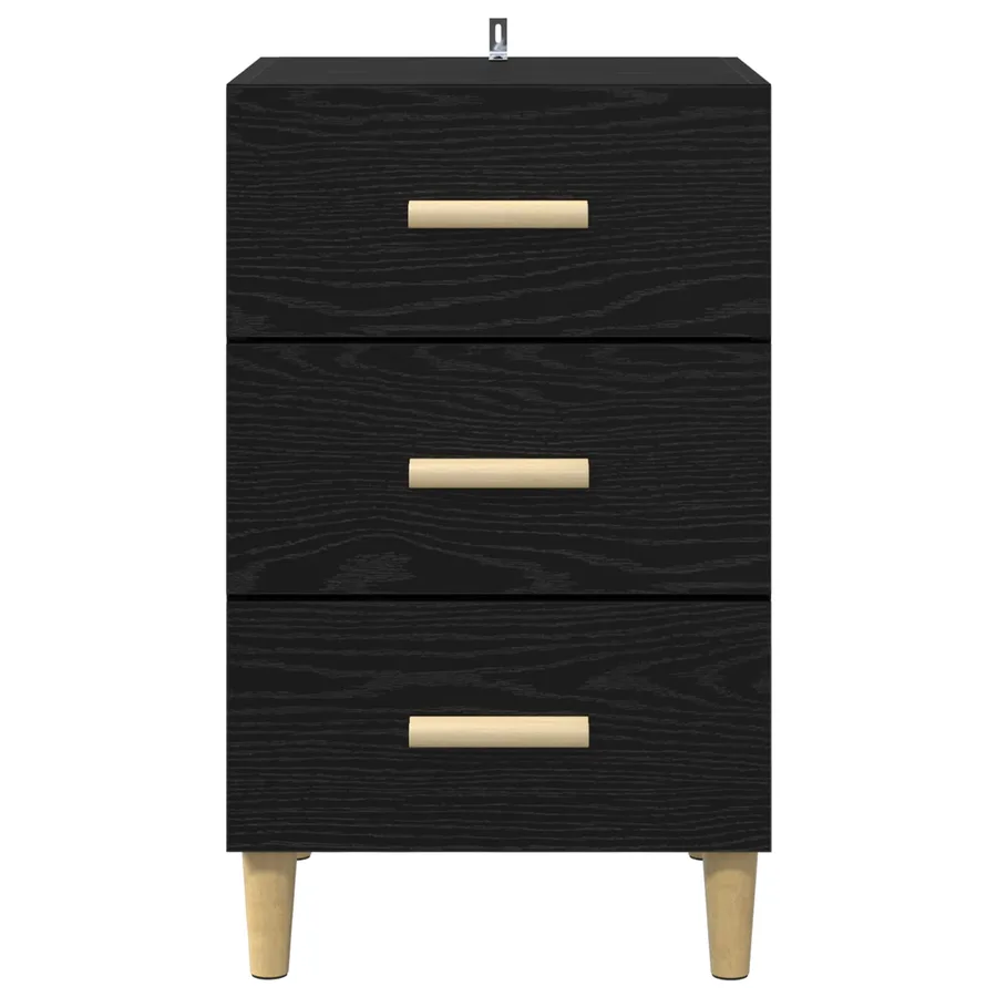 Cabinet de chevet Chêne noir 40 x 40 x 66 cm Bois d'ingénierie - 6