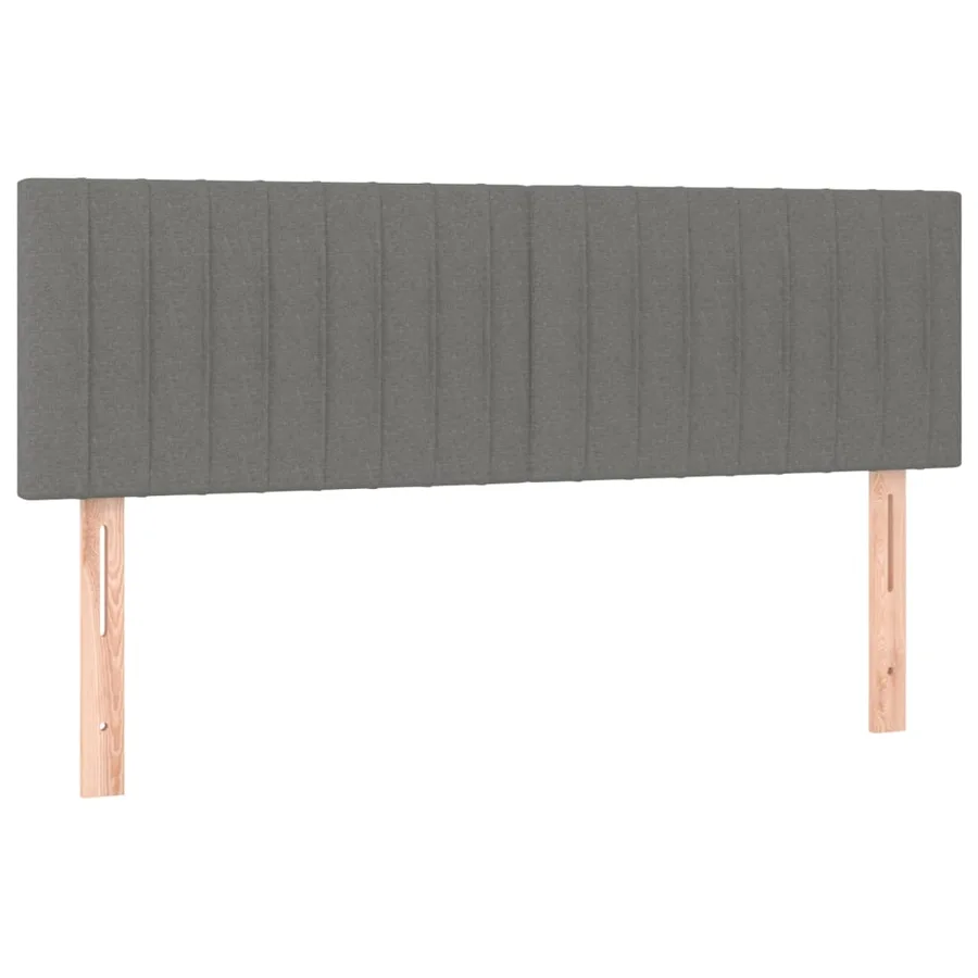 Sommier à lattes de lit avec matelas Gris foncé 140x200cm Tissu - 6