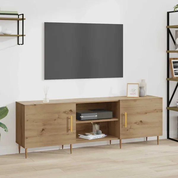 Meuble TV 150 x 30 x 50 cm chêne artisanal Bois d'ingénierie