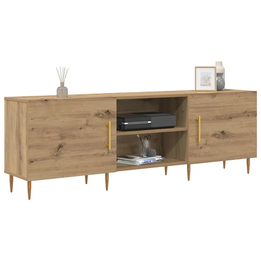 Meuble TV 150 x 30 x 50 cm chêne artisanal Bois d'ingénierie - 3