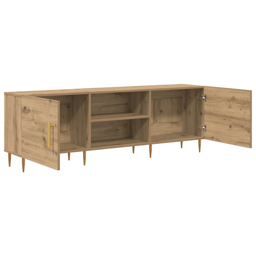 Meuble TV 150 x 30 x 50 cm chêne artisanal Bois d'ingénierie - 5