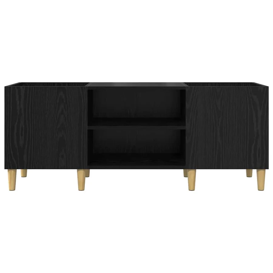 Meuble à vinyles Chêne noir 121 x 38 x 48 cm Bois d'ingénierie - 5