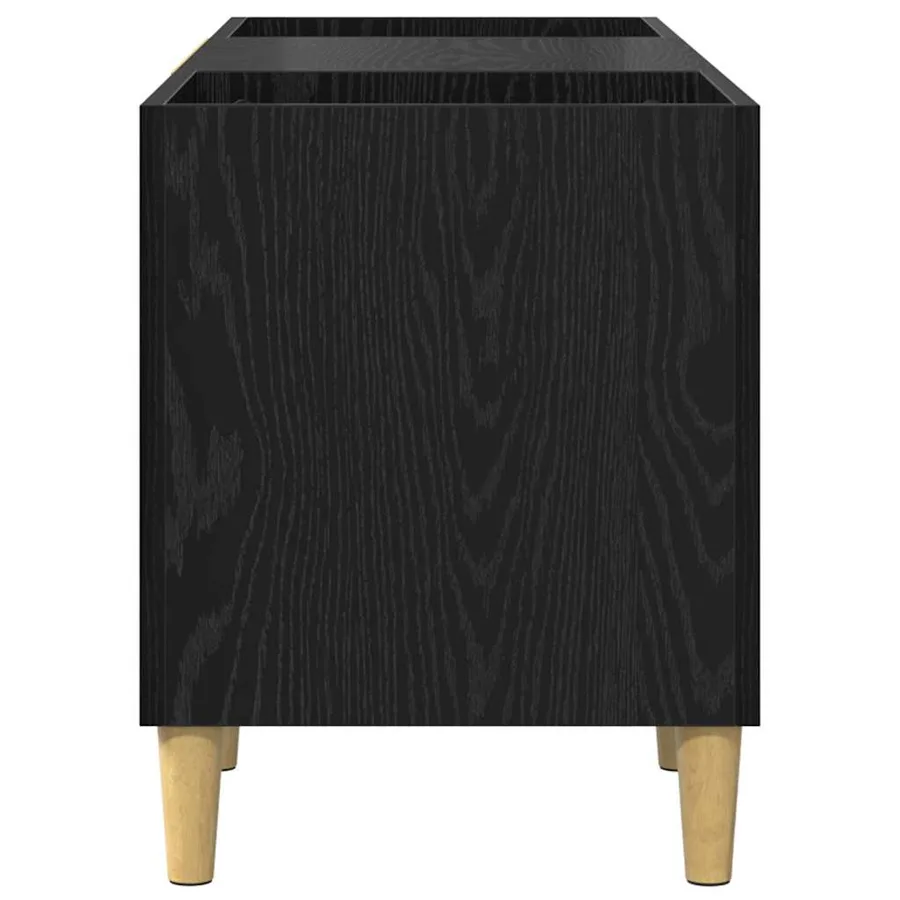 Meuble à vinyles Chêne noir 121 x 38 x 48 cm Bois d'ingénierie - 6