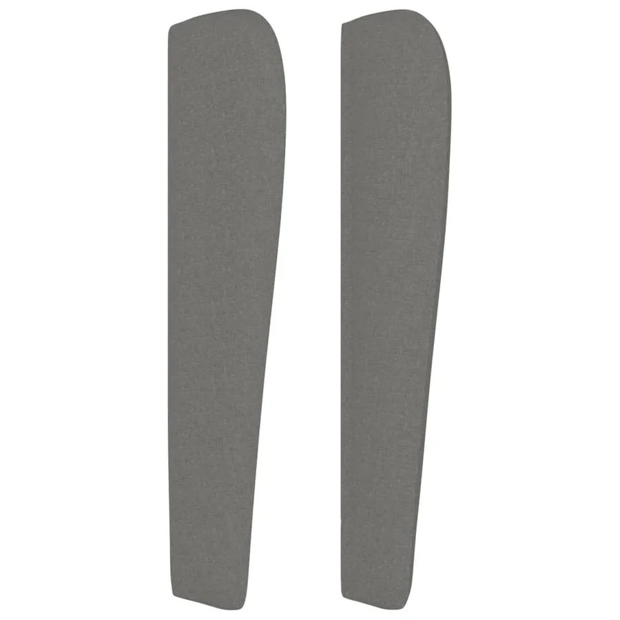 Tête de lit avec oreilles Gris foncé 203x23x118/128 cm Tissu - 4