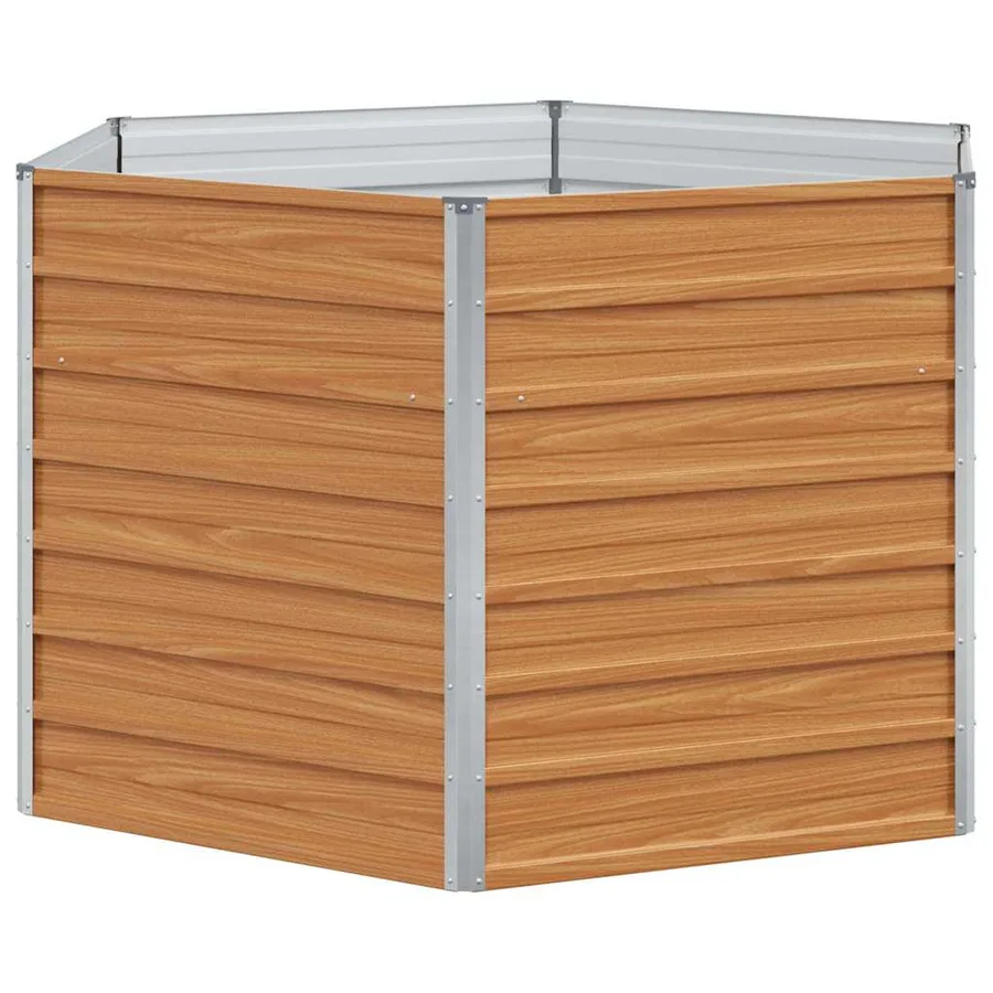 Jardin surélevé Marron Clair 129 x 129 x 77 cm Acier galvanisé - 2