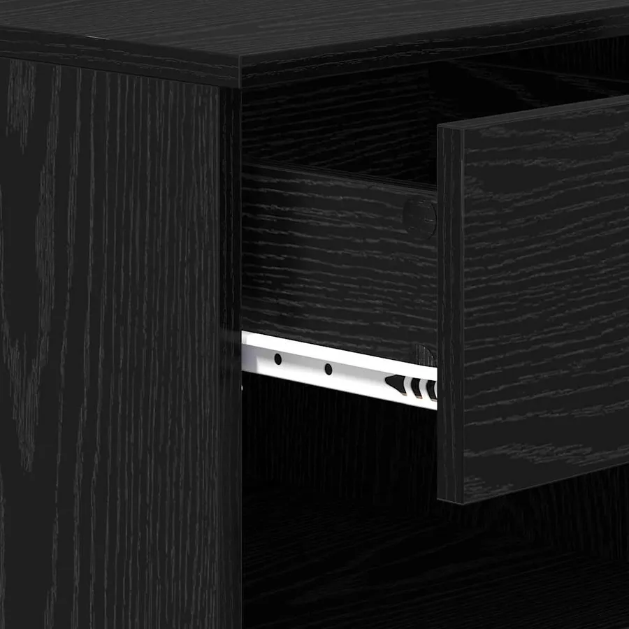 Armoire de lit avec tiroir 2 pcs Chêne noir 40 x 39 x 40cm - 10