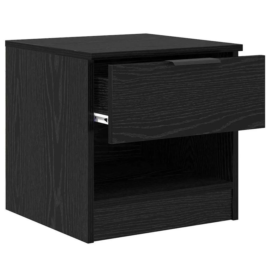 Armoire de lit avec tiroir 2 pcs Chêne noir 40 x 39 x 40cm - 5