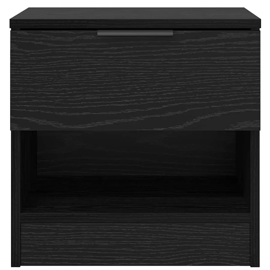 Armoire de lit avec tiroir 2 pcs Chêne noir 40 x 39 x 40cm - 7
