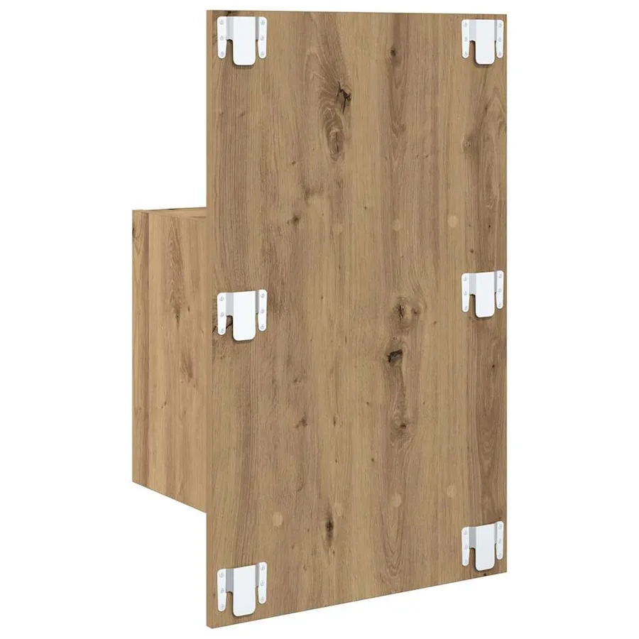 Cabinet de chevet 2 pc Chêne artisanal 50 x 32.5 x 80cm - 9