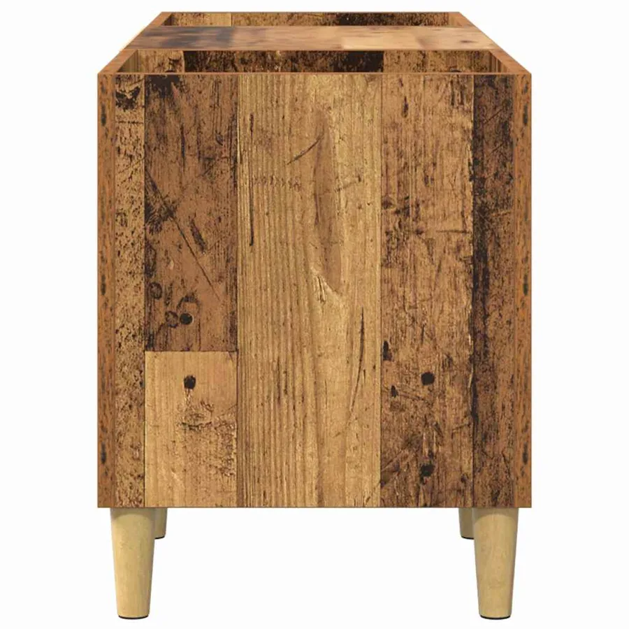Meuble à vinyles Bois Ancien 121 x 38 x 48 cm Bois d'ingénierie - 6
