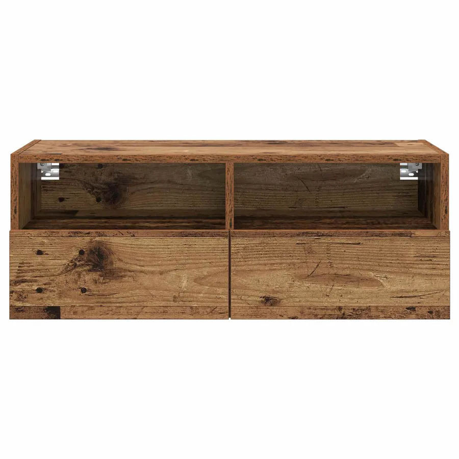 Meuble TV mural Bois Ancien 80 x 30 x 30 cm Bois d'ingénierie - 6