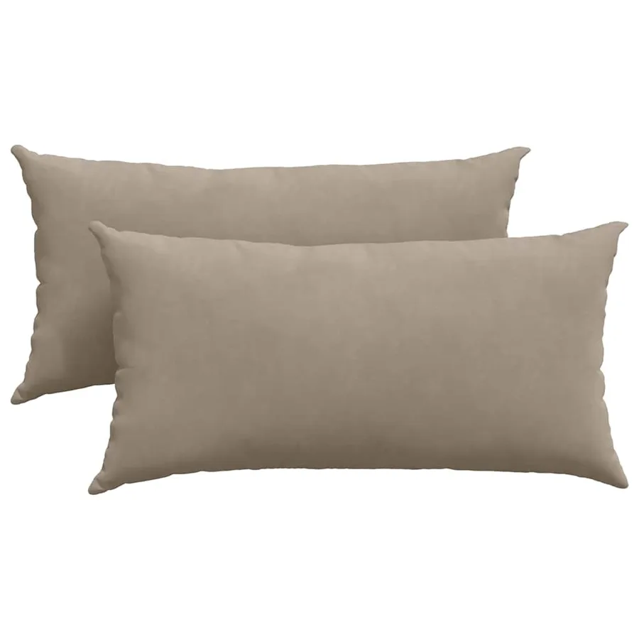 Coussins de canapé 2 pcs Taupe 80 x 40 cm tissu - 2