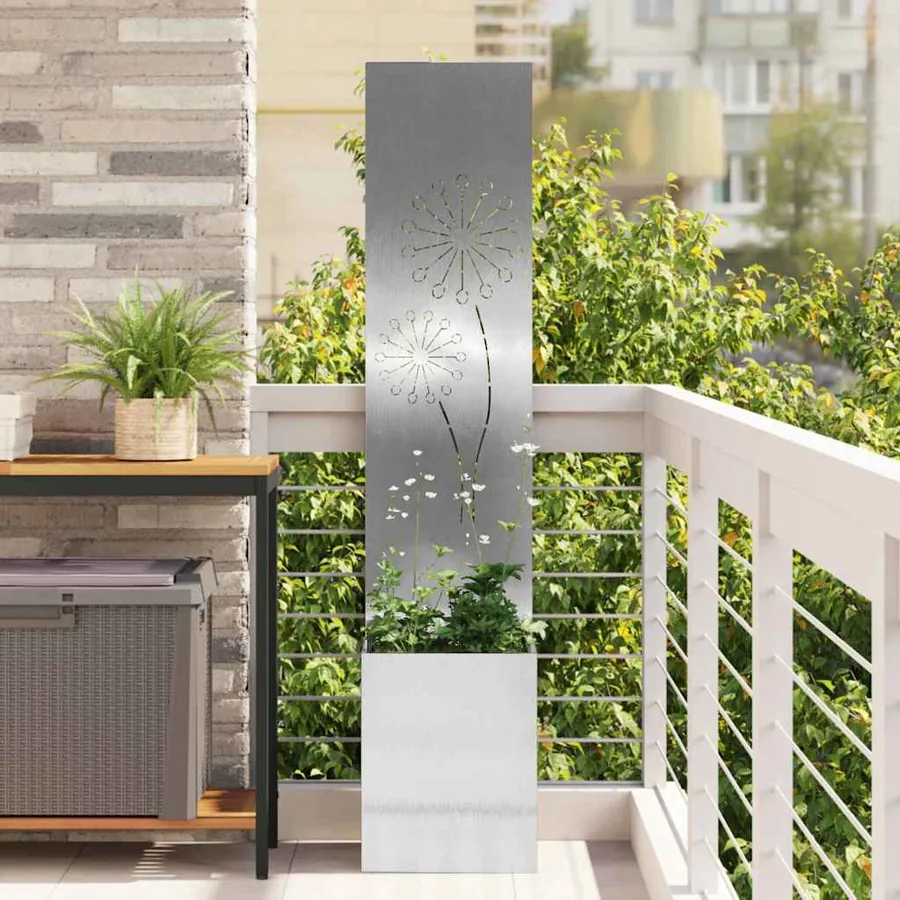Écran de confidentialité de jardin Fretwork Argent 32 x 150 cm