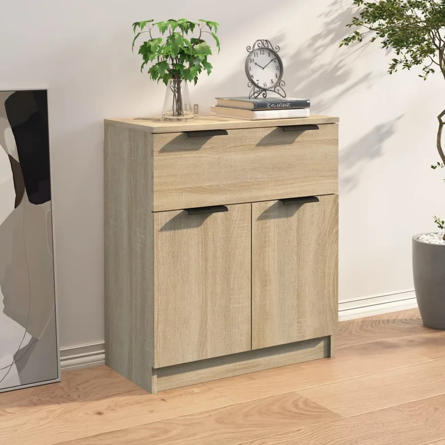 Buffet Chêne sonoma 60x30x70 cm Bois d'ingénierie - 3