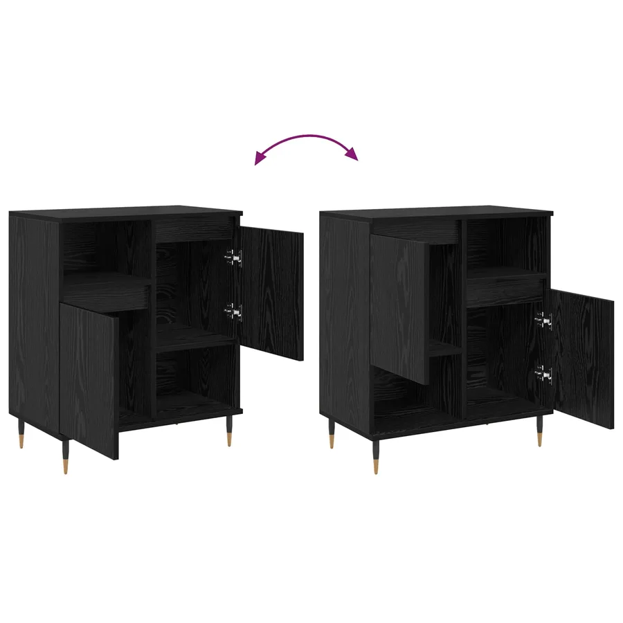 Buffets 3 pcs Chêne noir - 12
