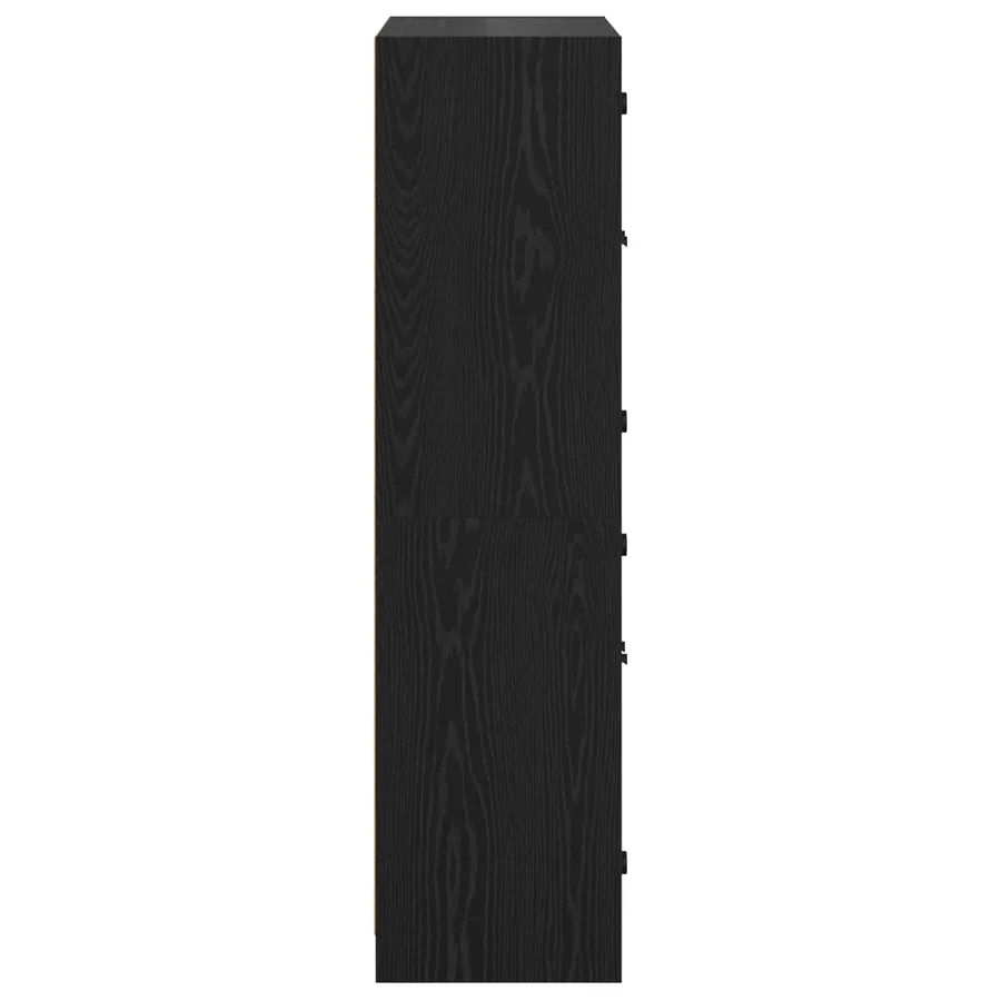 Haut Armoire Chêne noir 68 x 37 x 142 cm Bois d'ingénierie - 7