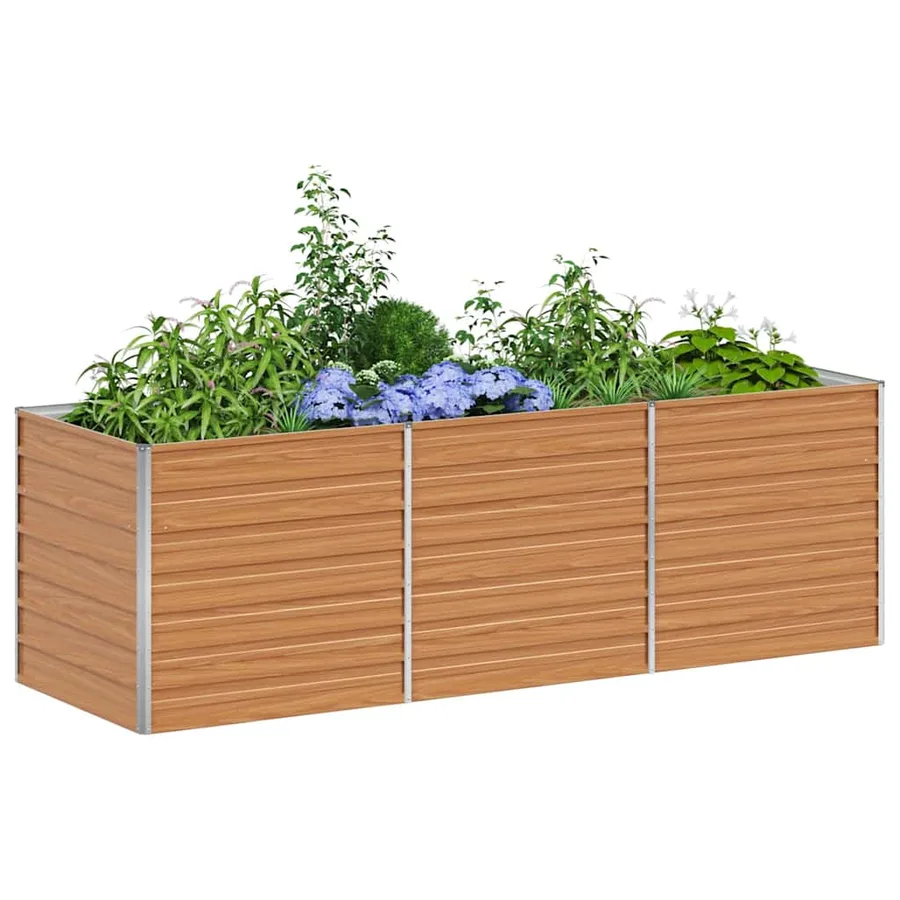 Jardinière surélevée Marron Clair 240 x 80 x 77 cm - 3