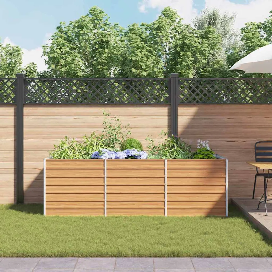 Jardinière surélevée Marron Clair 240 x 80 x 77 cm - 4