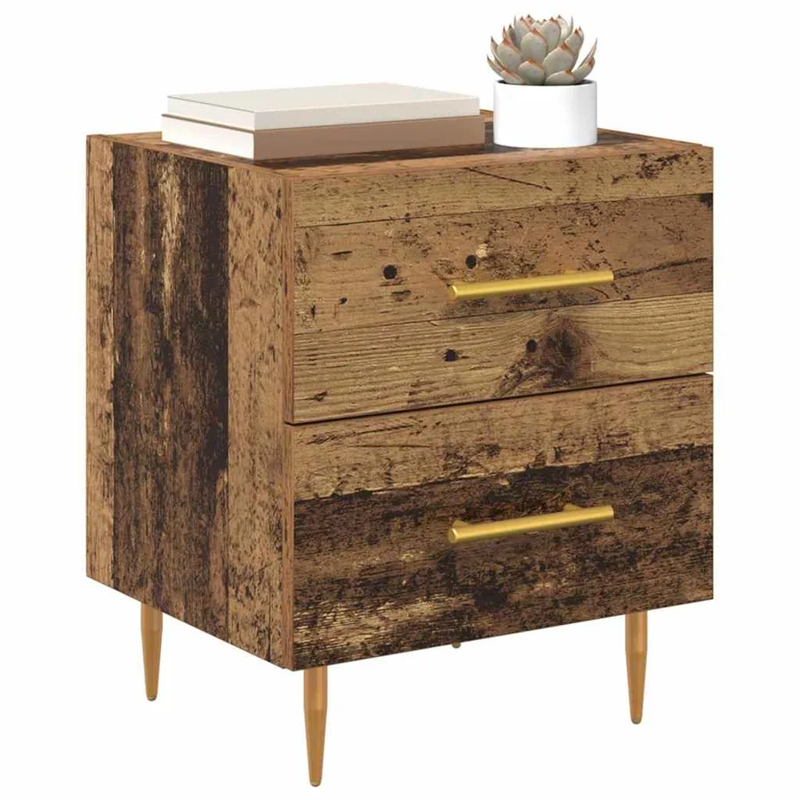 Cabinet de chevet avec tiroir Bois Ancien 40 x 35 x 47,5 cm - 3