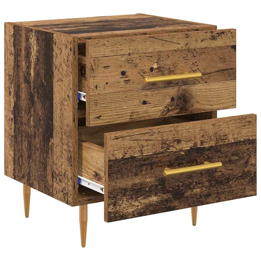 Cabinet de chevet avec tiroir Bois Ancien 40 x 35 x 47,5 cm - 5